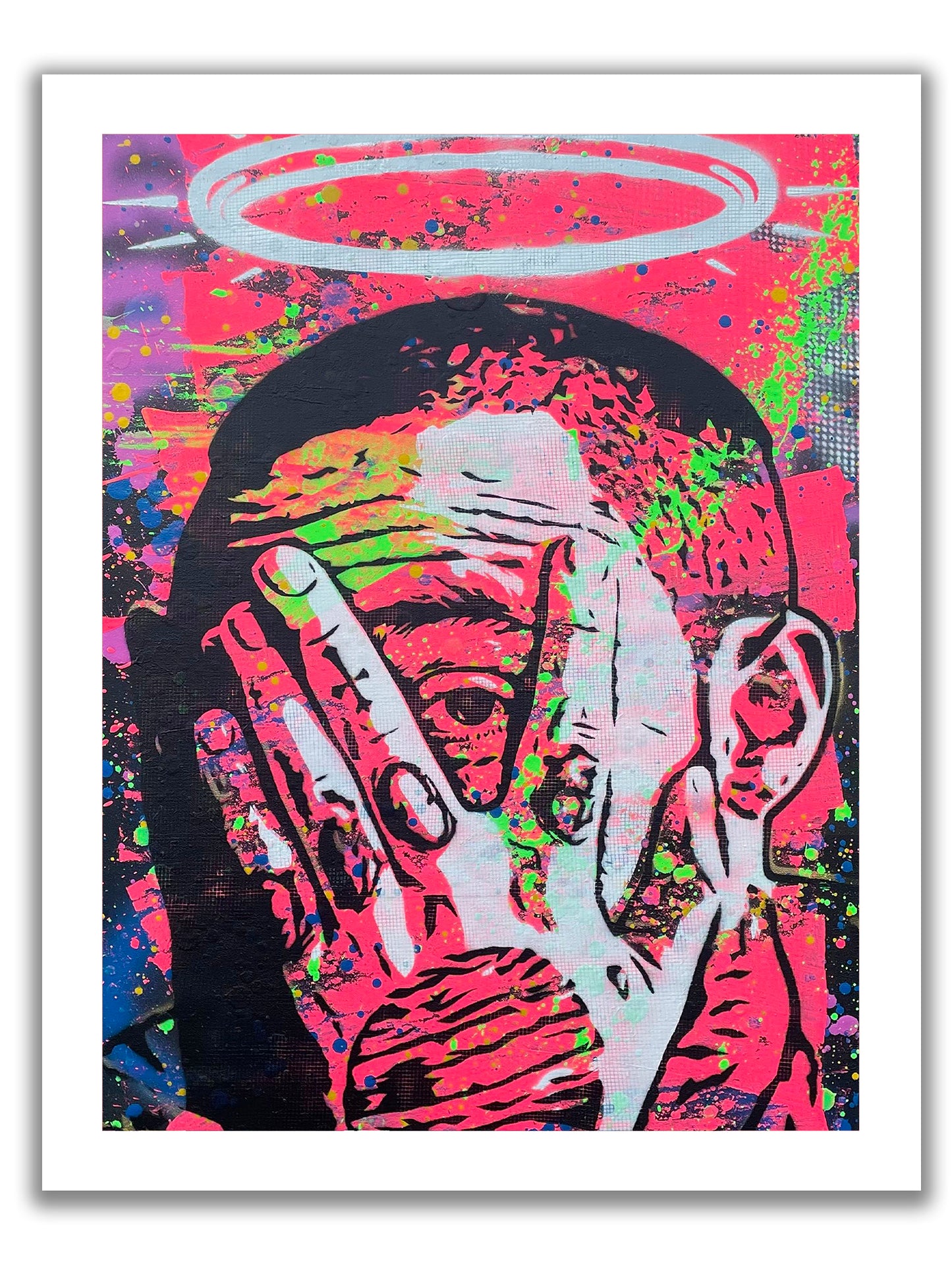 Mac Miller Pink Splatter Print